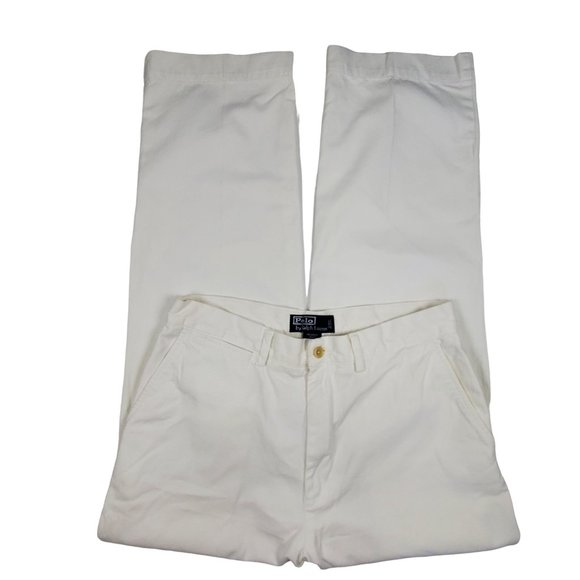 Polo by Ralph Lauren Mens pants sz 31 30 Prospect Pant white cotton - Picture 1 of 10